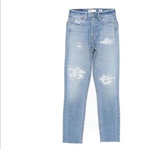 RE/done Levi Denim jeans High Rise ankle crop